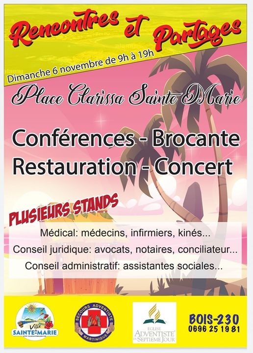 RENCONTRES ET PARTAGES SUR LA PLACE CLARISSA. Ville de Sainte Marie