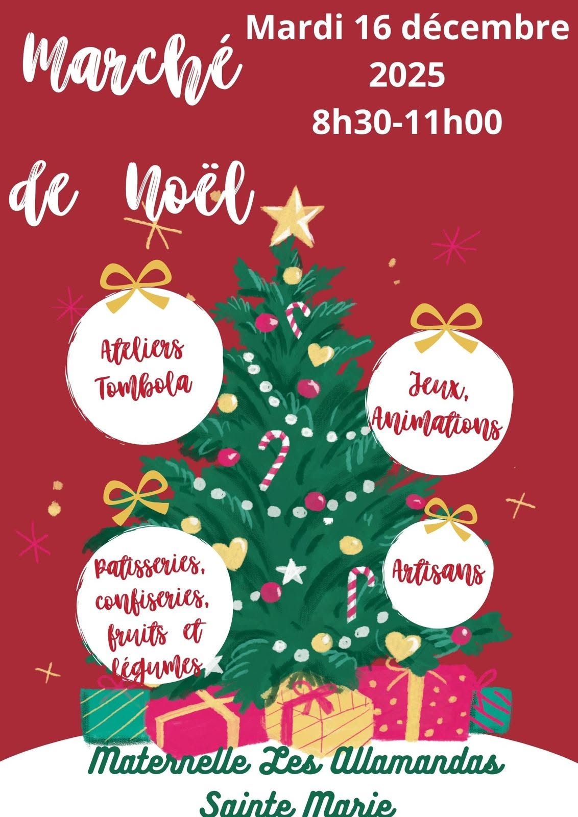 Illustration 2 de l’actualité « MARCHE DE NOEL DE LA MATERNELLE LES ALLAMANDAS »
