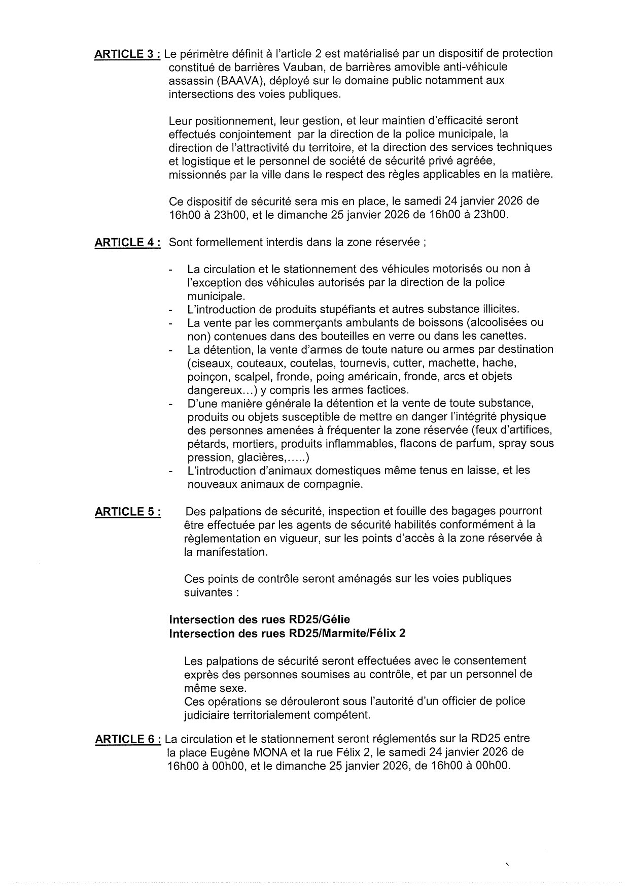 Illustration 2 de l’actualité « INFORMATION A LA POPULATION – FÊTE PATRONALE DU MORNE DES ESSES »