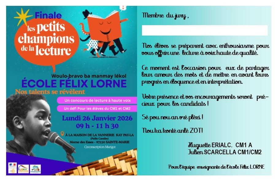 Illustration 4 de l’actualité « Finale du Championnat national de LECTURE : Petit Champions ecole Felix LORNE »