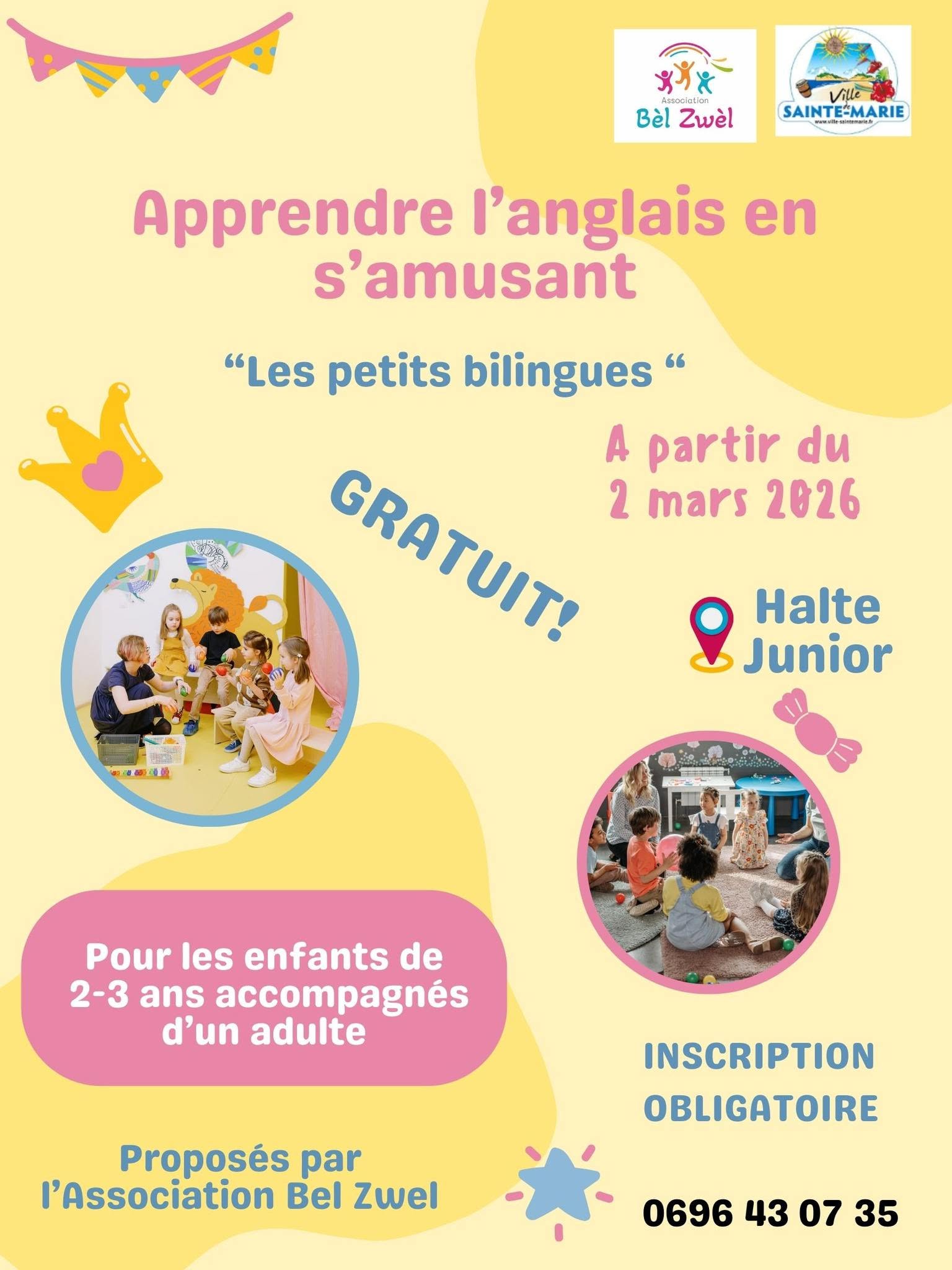 Illustration 1 de l’actualité « DES ATELIERS POUR LES TOUT-PETITS A SAINTE-MARIE ! »