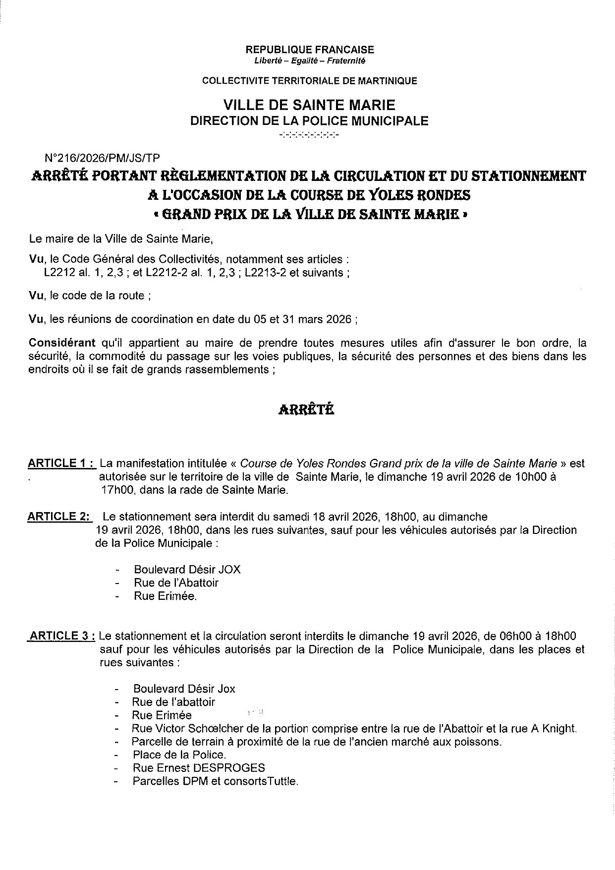 Illustration 4 de lâactualitĂ© « GRAND PRIX DE LA VILLE DE SAINTE-MARIE »