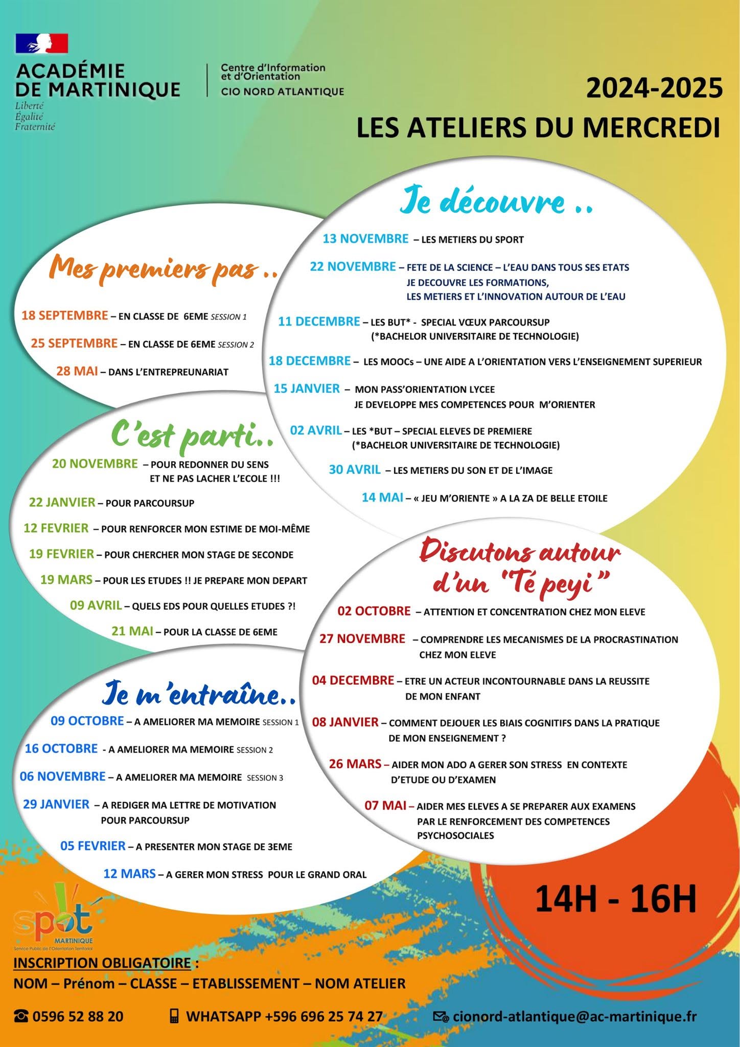 Illustration 3 de l’actualité « CIO NORD ATLANTIQUE : PLANNING DES ATELIERS DU MERCREDI »