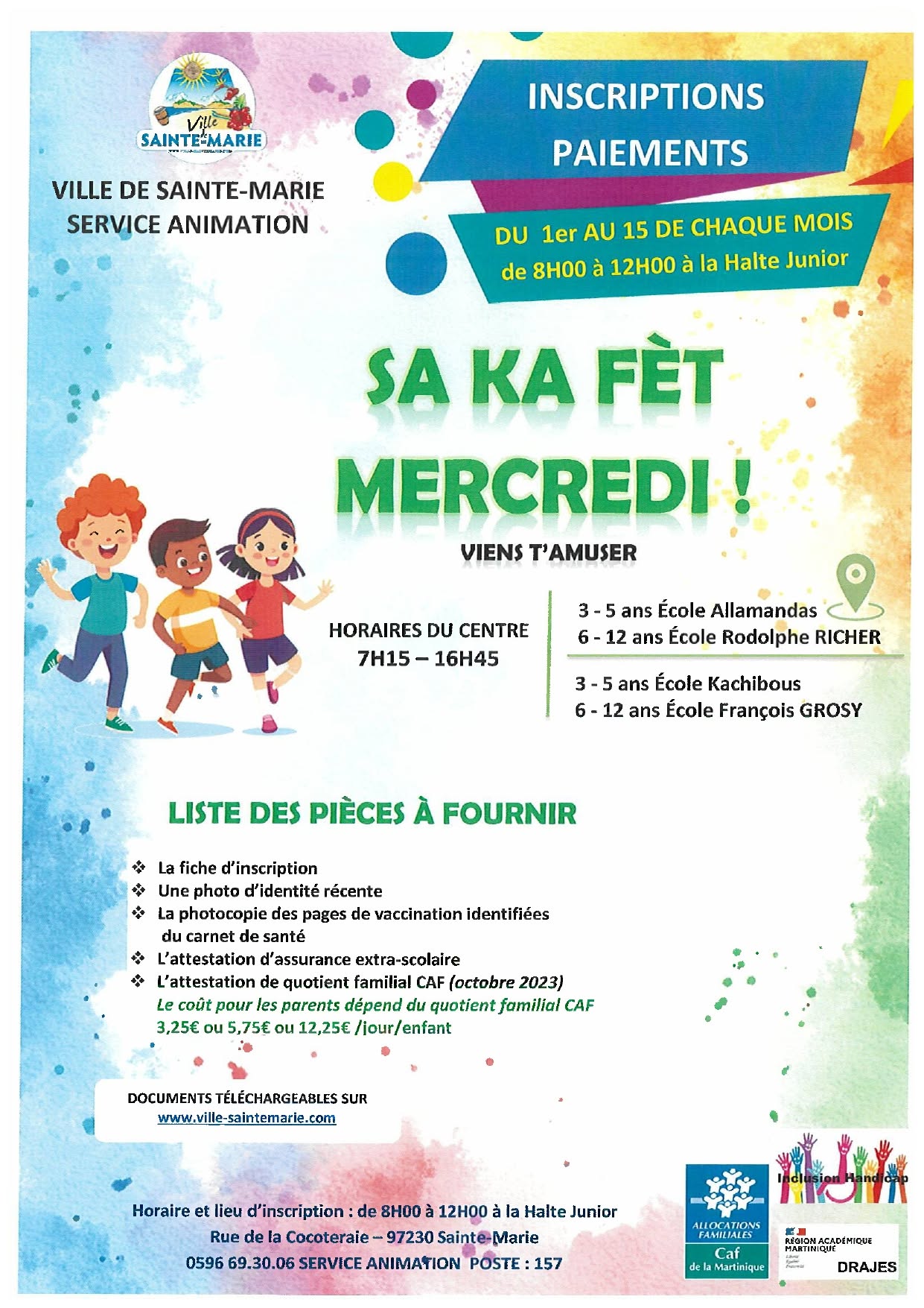 Illustration 1 de l’actualité « SERVICE ANIMATION : CENTRE TOUSSAINT / SA KA FÈT MERCREDI »