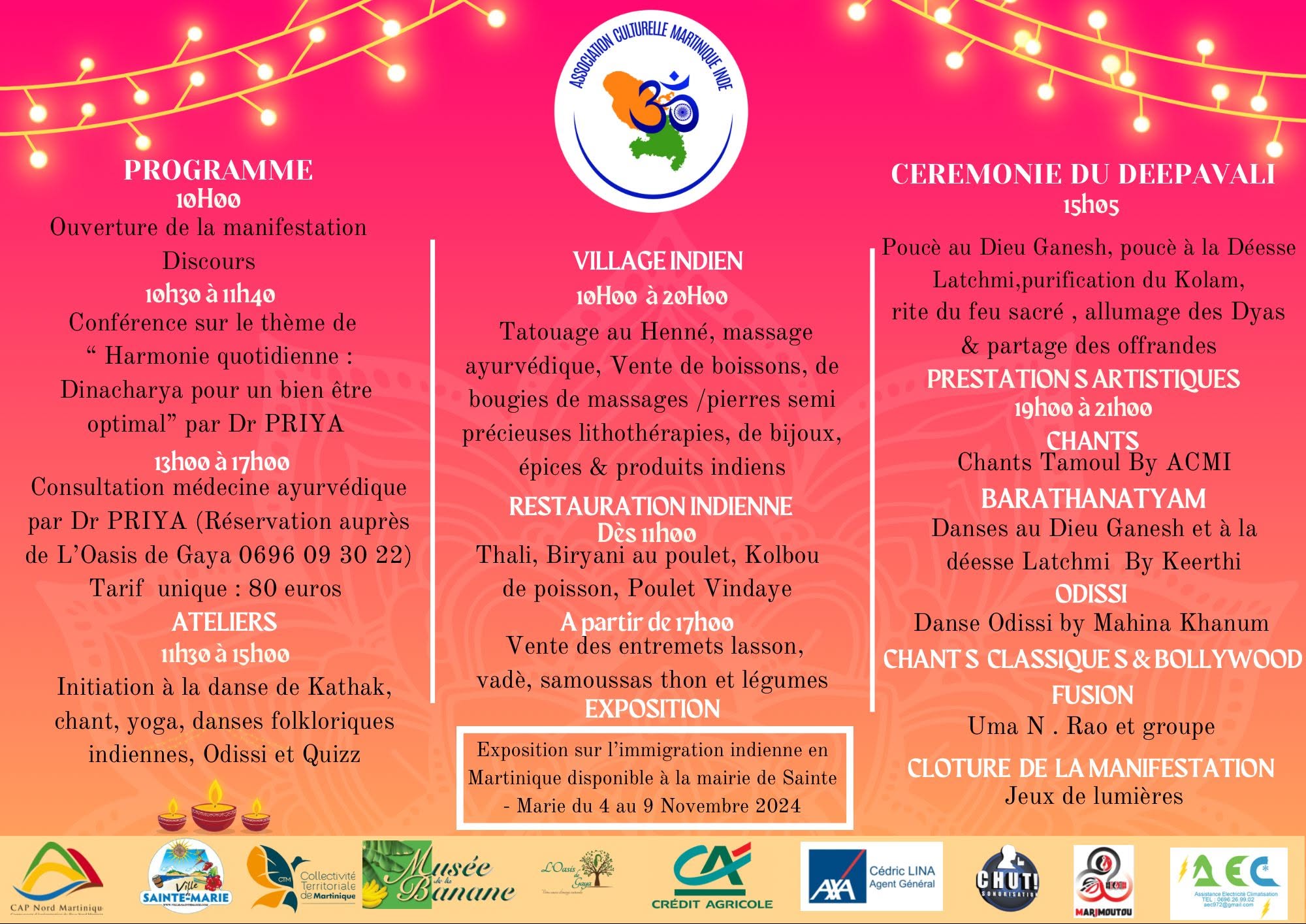 Illustration 2 de l’actualité « L'ASSOCIATION CULTURELLE MARTINIQUE INDE ORGANISE LA FETE DU DEEPAVALI »