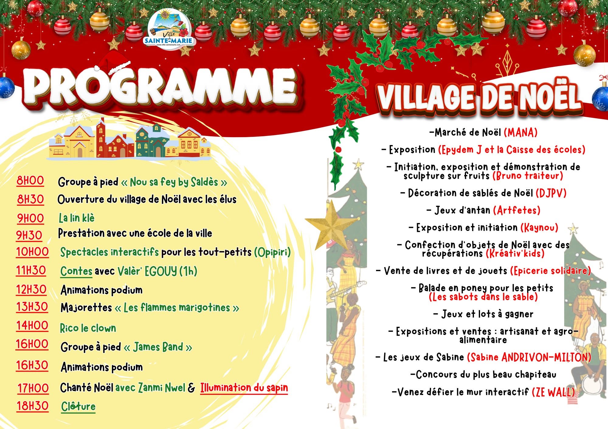 Illustration 1 de l’actualité « LE VILLAGE DE NOËL DE SAINTE-MARIE ! »