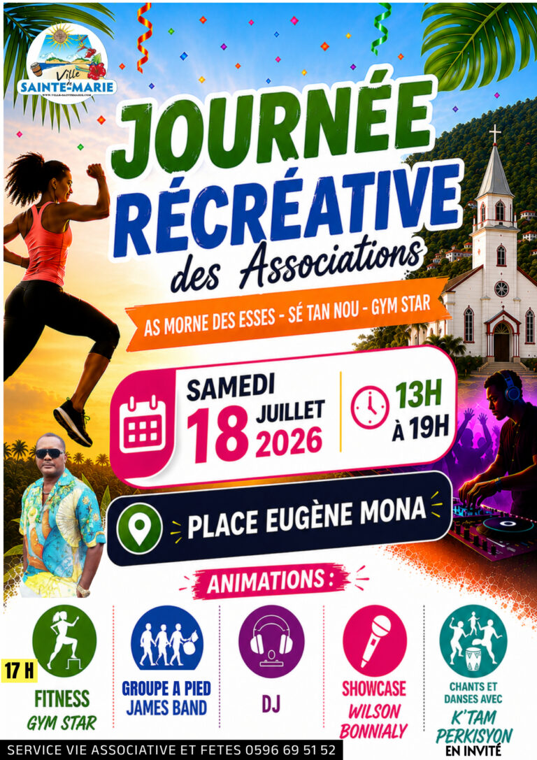 Affiche de la journée récréative des associations du 18 juillet 2026