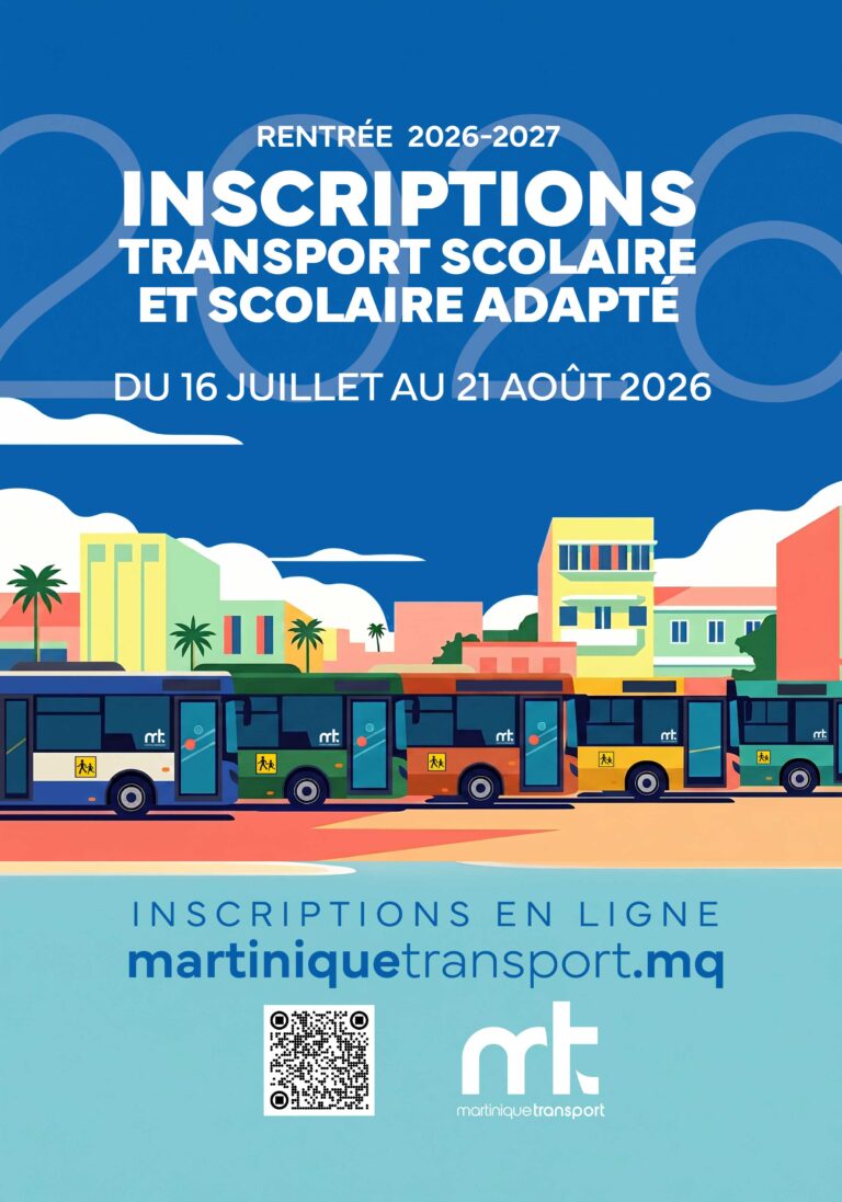 Inscriptions au transport scolaire 2026-2027 en Martinique
